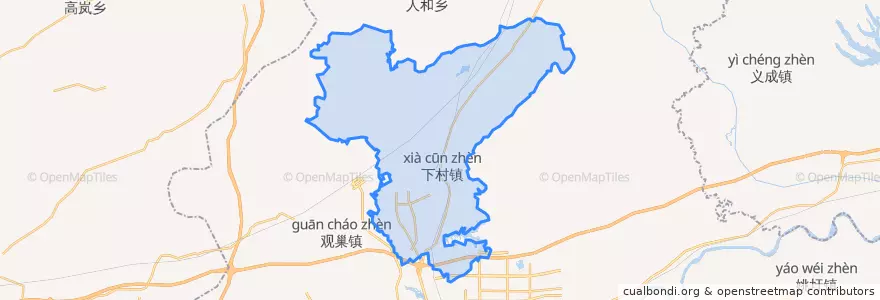 Mapa de ubicacion de 下村镇.