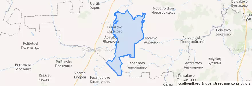 Mapa de ubicacion de Дурасовский сельсовет.