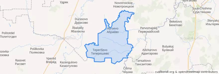 Mapa de ubicacion de Чувалкиповский сельсовет.