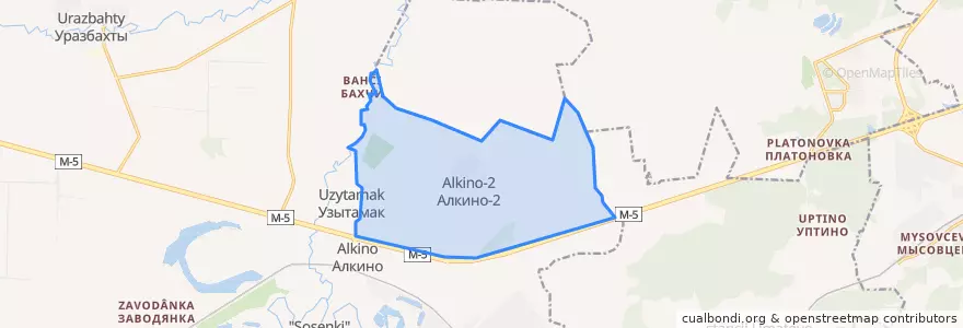 Mapa de ubicacion de Лесной сельсовет.