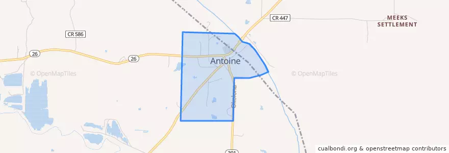Mapa de ubicacion de Antoine.