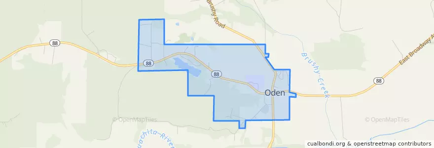 Mapa de ubicacion de Oden.