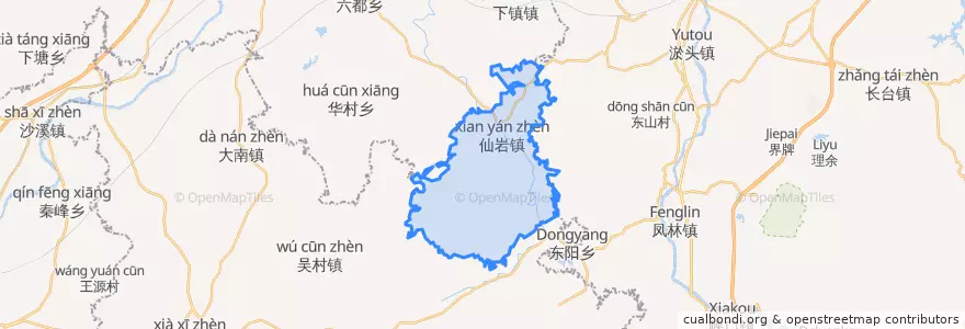 Mapa de ubicacion de 仙岩镇.