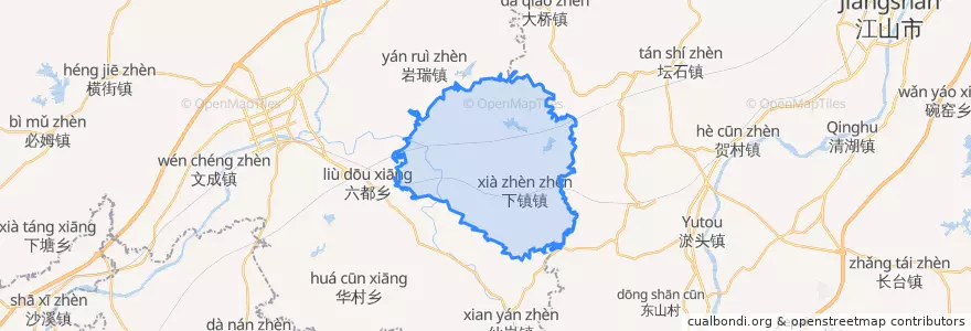 Mapa de ubicacion de 下镇镇.