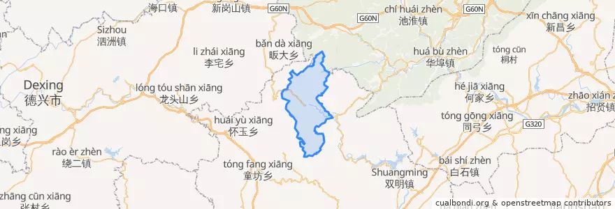 Mapa de ubicacion de 三清乡.