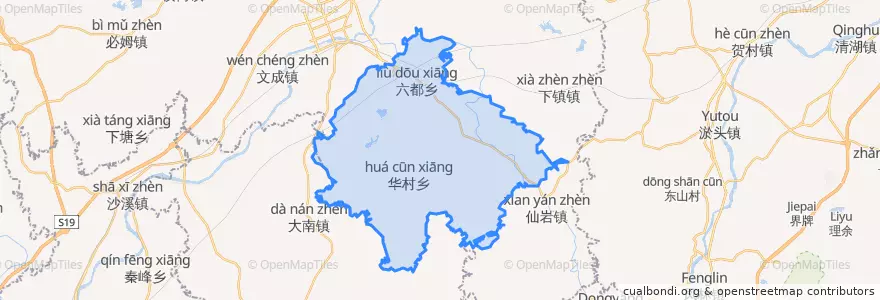 Mapa de ubicacion de 六都乡.
