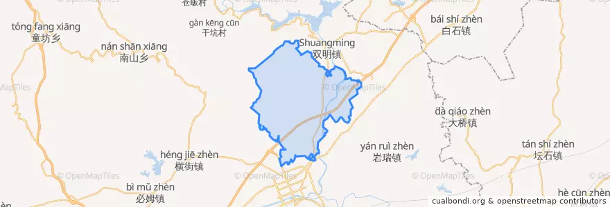 Mapa de ubicacion de 四股桥乡.