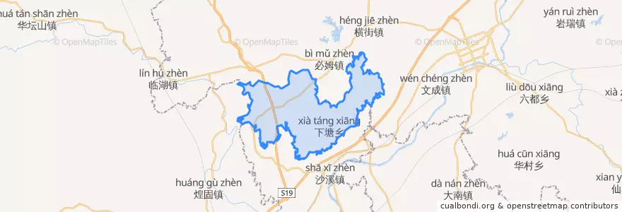 Mapa de ubicacion de 下塘乡.