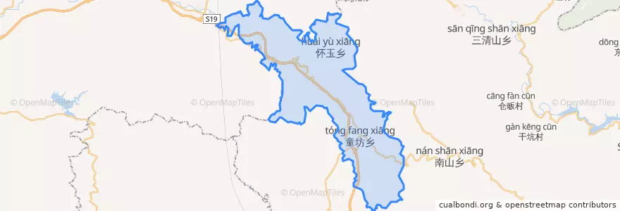 Mapa de ubicacion de 怀玉乡.