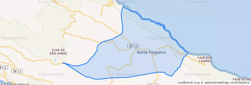 Mapa de ubicacion de Norte Pequeno.
