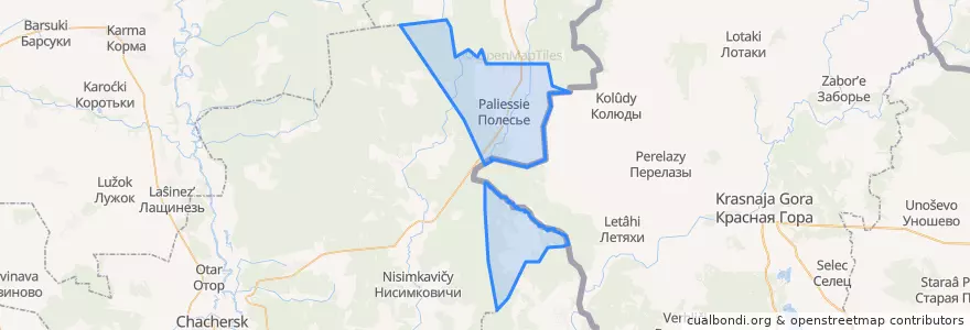 Mapa de ubicacion de Полесский сельский Совет.