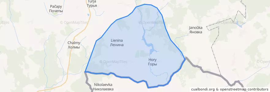 Mapa de ubicacion de Горский сельский Совет.