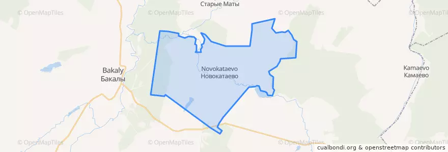 Mapa de ubicacion de Новокатаевский сельсовет.