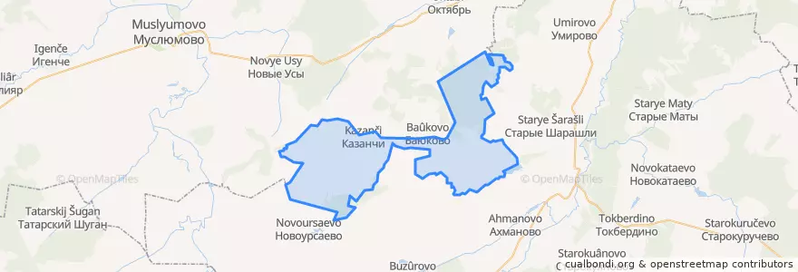 Mapa de ubicacion de Старокостеевский сельсовет.