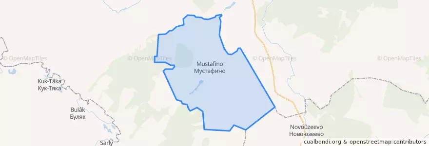 Mapa de ubicacion de Мустафинский сельсовет.