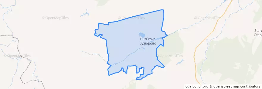 Mapa de ubicacion de Бузюровский сельсовет.
