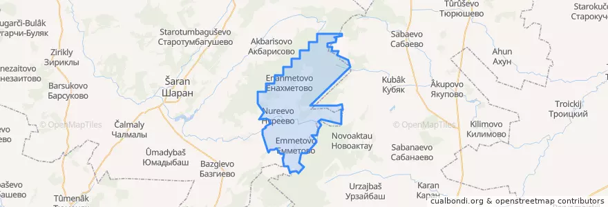 Mapa de ubicacion de Нуреевский сельсовет.