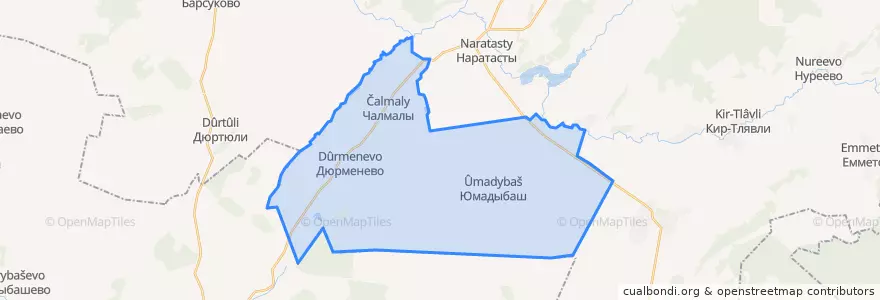 Mapa de ubicacion de Чалмалинский сельсовет.