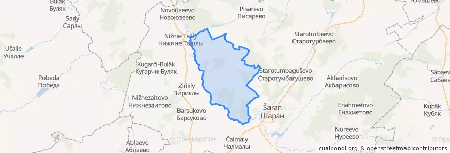 Mapa de ubicacion de Дмитриево-Полянский сельсовет.