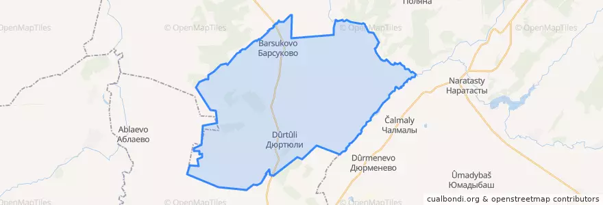 Mapa de ubicacion de Дюртюлинский сельсовет.