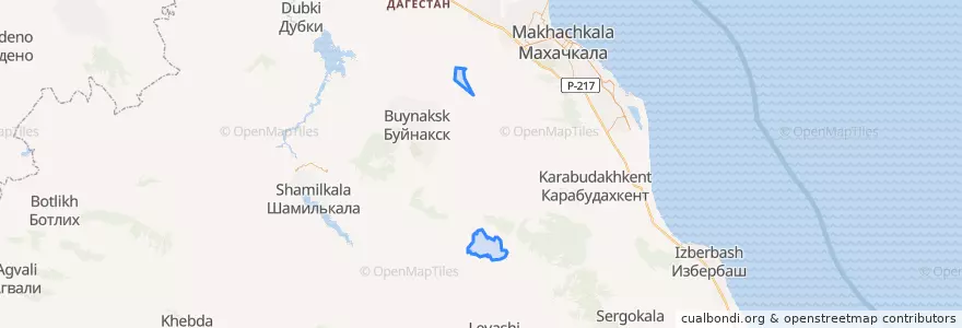 Mapa de ubicacion de сельское поселение Село Кадар.