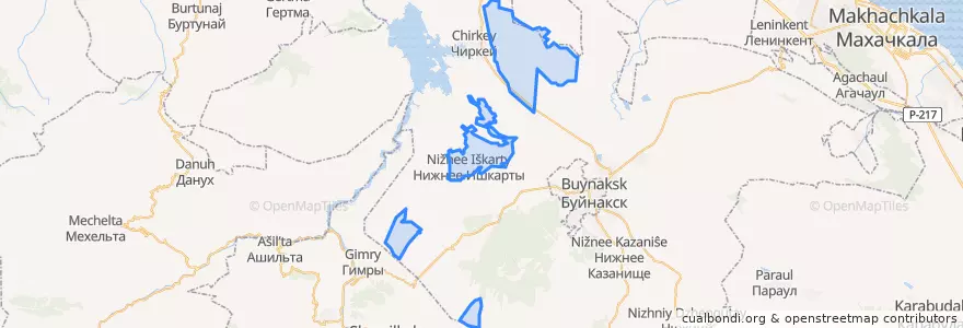 Mapa de ubicacion de сельсовет Ишкартынский.