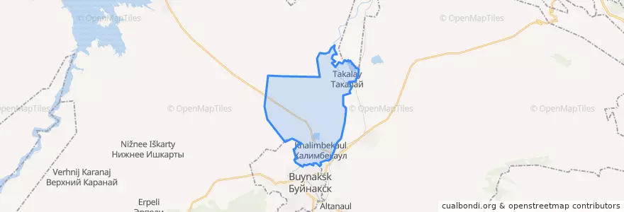Mapa de ubicacion de сельсовет Халимбекаульский.