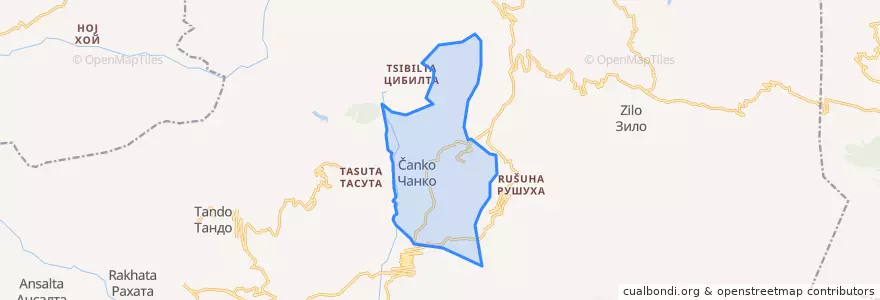 Mapa de ubicacion de сельсовет Чанковский.