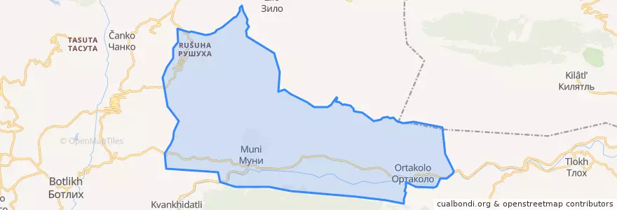 Mapa de ubicacion de сельсовет Мунинский.