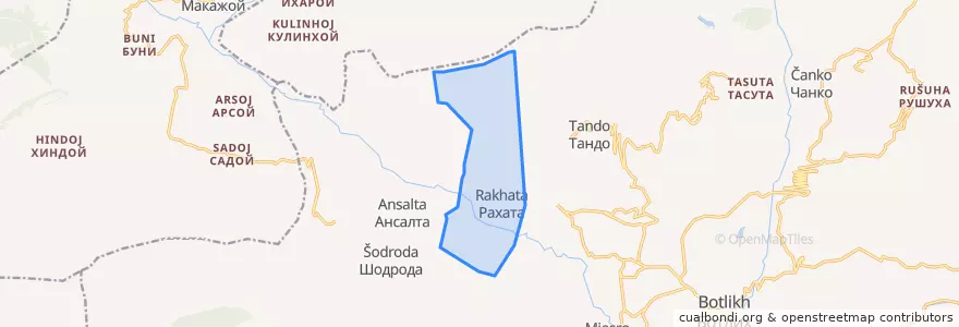 Mapa de ubicacion de сельское поселение Село Рахата.