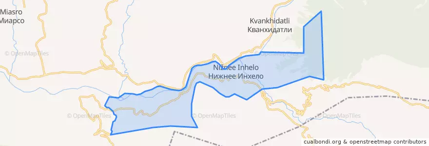 Mapa de ubicacion de сельское поселение Село Нижнее Инхело.