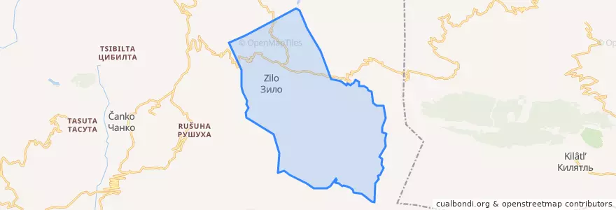 Mapa de ubicacion de сельское поселение Село Зило.