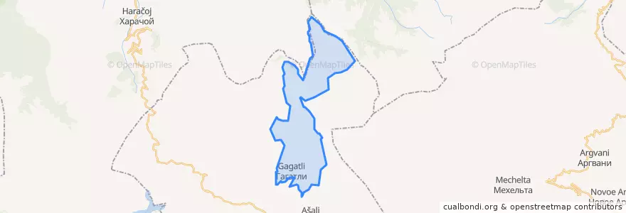 Mapa de ubicacion de сельское поселение Село Гагатли.