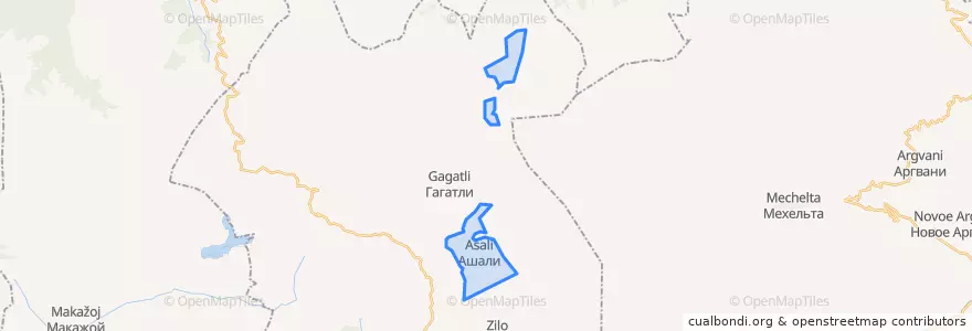 Mapa de ubicacion de сельское поселение Село Ашали.