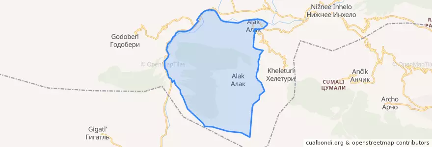 Mapa de ubicacion de сельское поселение Село Алак.