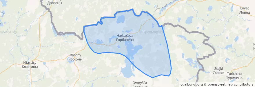 Mapa de ubicacion de Горбачевский сельский Совет.