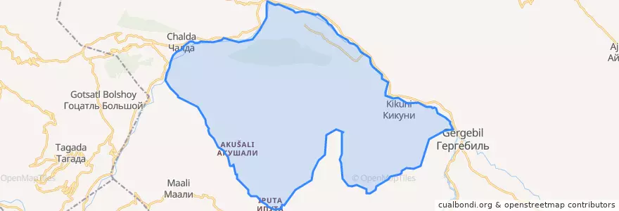 Mapa de ubicacion de сельсовет Кикунинский.