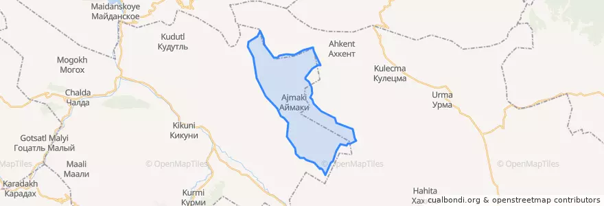 Mapa de ubicacion de сельское поселение Село Аймаки.