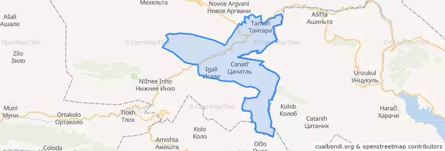 Mapa de ubicacion de Игалинский сельсовет.