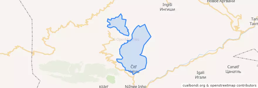 Mapa de ubicacion de сельское поселение Село Читль.