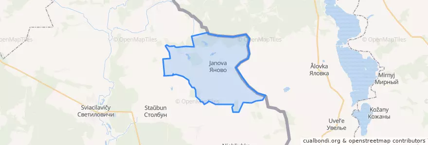 Mapa de ubicacion de Яновский сельский Совет.