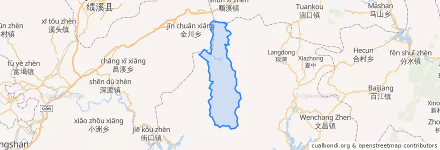 Mapa de ubicacion de 王阜乡.