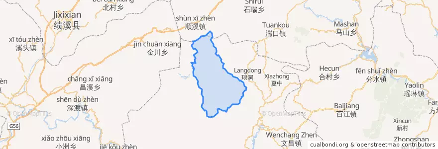 Mapa de ubicacion de 屏门乡.