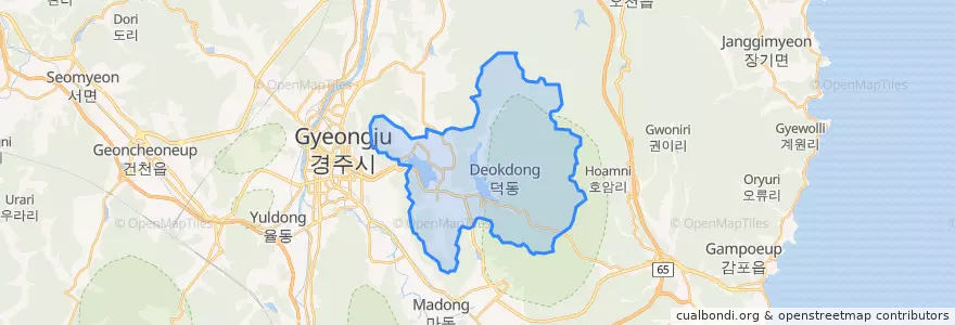 Mapa de ubicacion de 普徳洞.