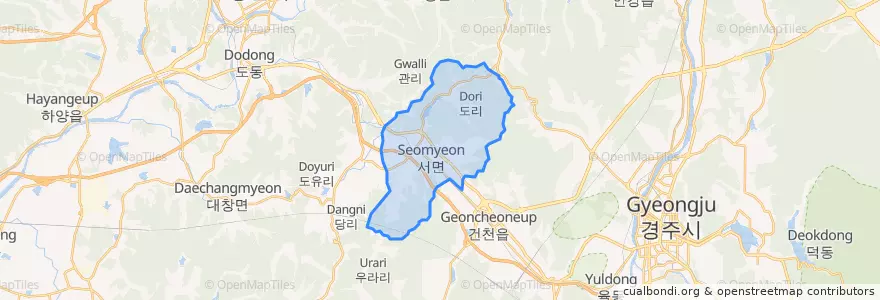 Mapa de ubicacion de 서면.