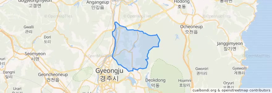 Mapa de ubicacion de 천북면.