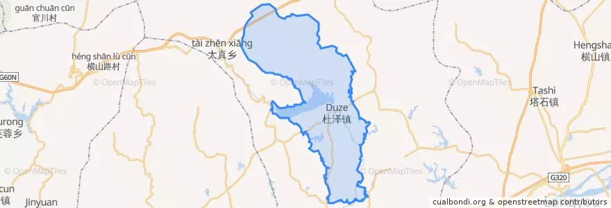 Mapa de ubicacion de 杜泽镇.