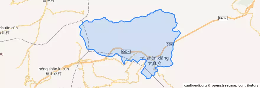 Mapa de ubicacion de 太真乡.