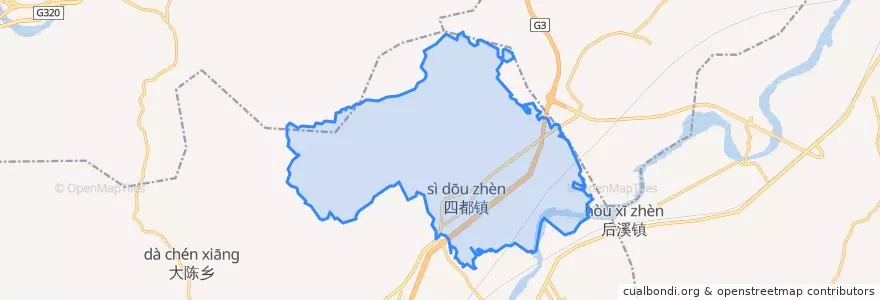 Mapa de ubicacion de 四都镇.