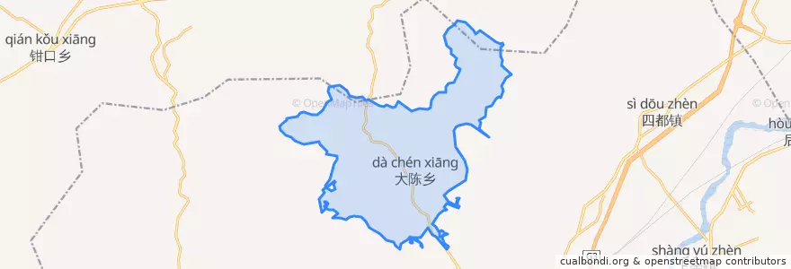 Mapa de ubicacion de 大陈乡.